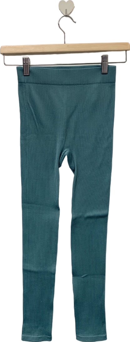 Dunnes Stores Blue/Green Rib Legging XS/S