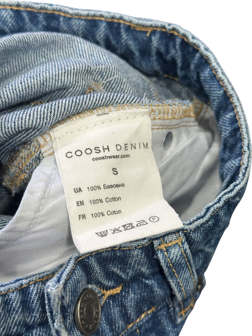 COOSH Blue High-waist Baggy Jeans UK S