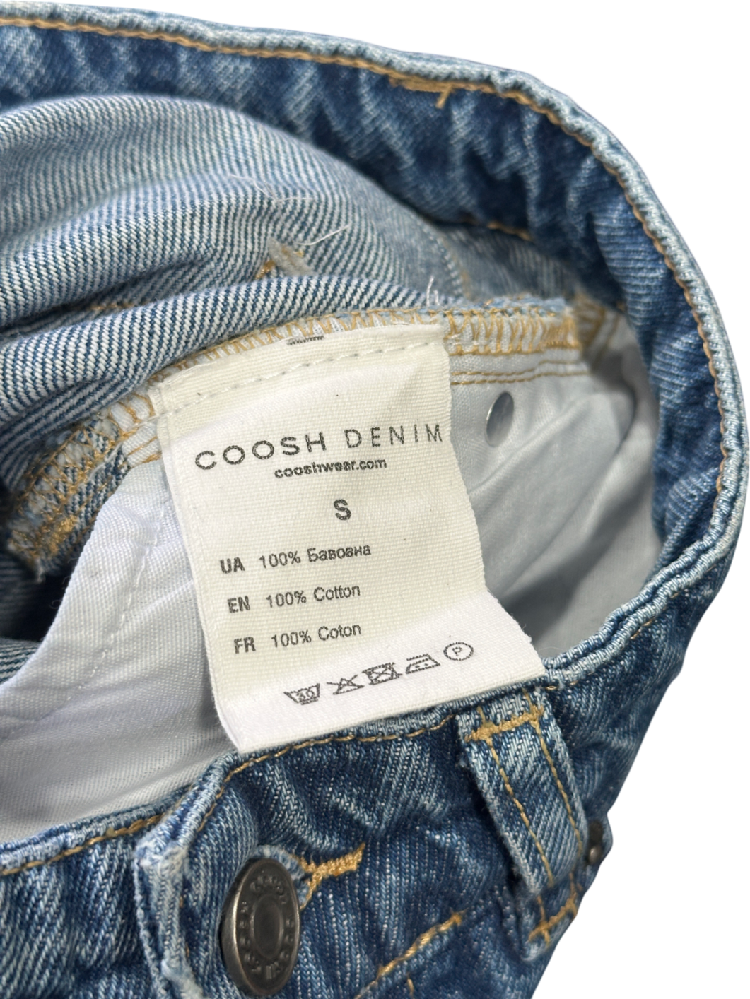 COOSH Blue High-waist Baggy Jeans UK S