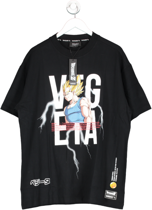 Vanquish Black Dbz Vegeta Oversized T Shirt UK L