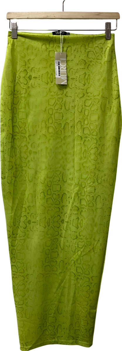 MURCI Lime Green Maxi Skirt UK 10