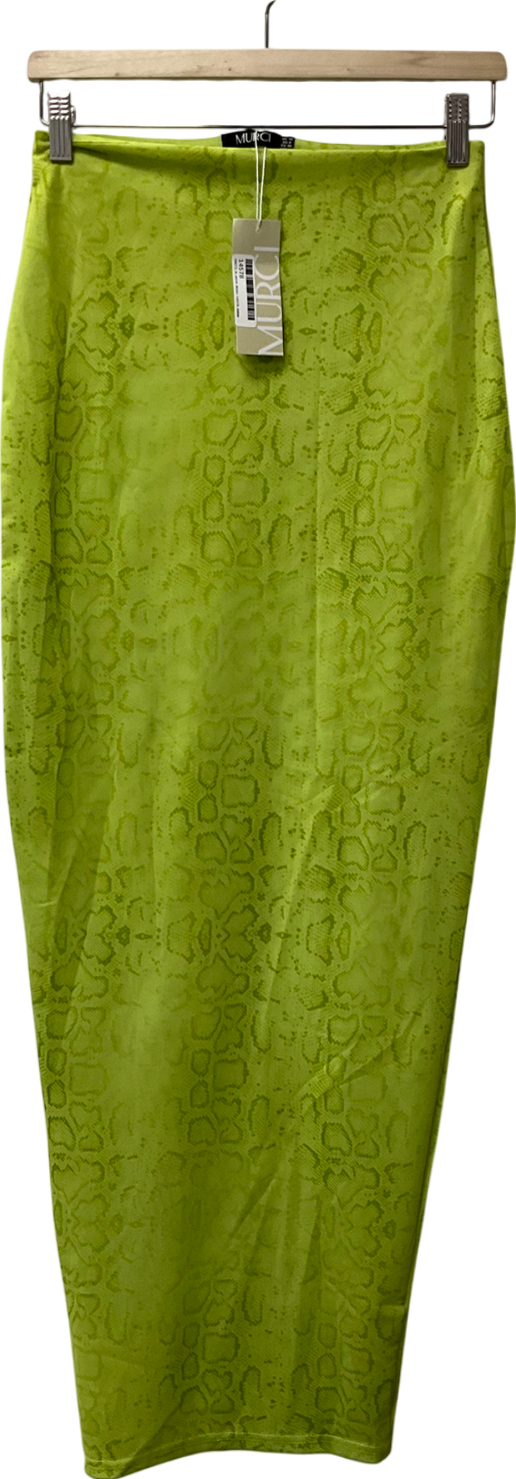 MURCI Lime Green Maxi Skirt UK 10