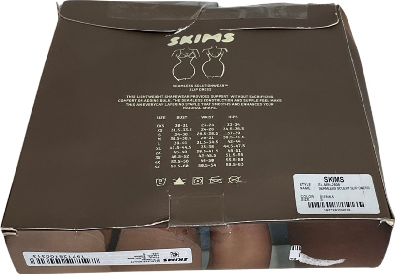 SKIMS Beige Seamless Sculpt Slip Dress - Sienna UK S