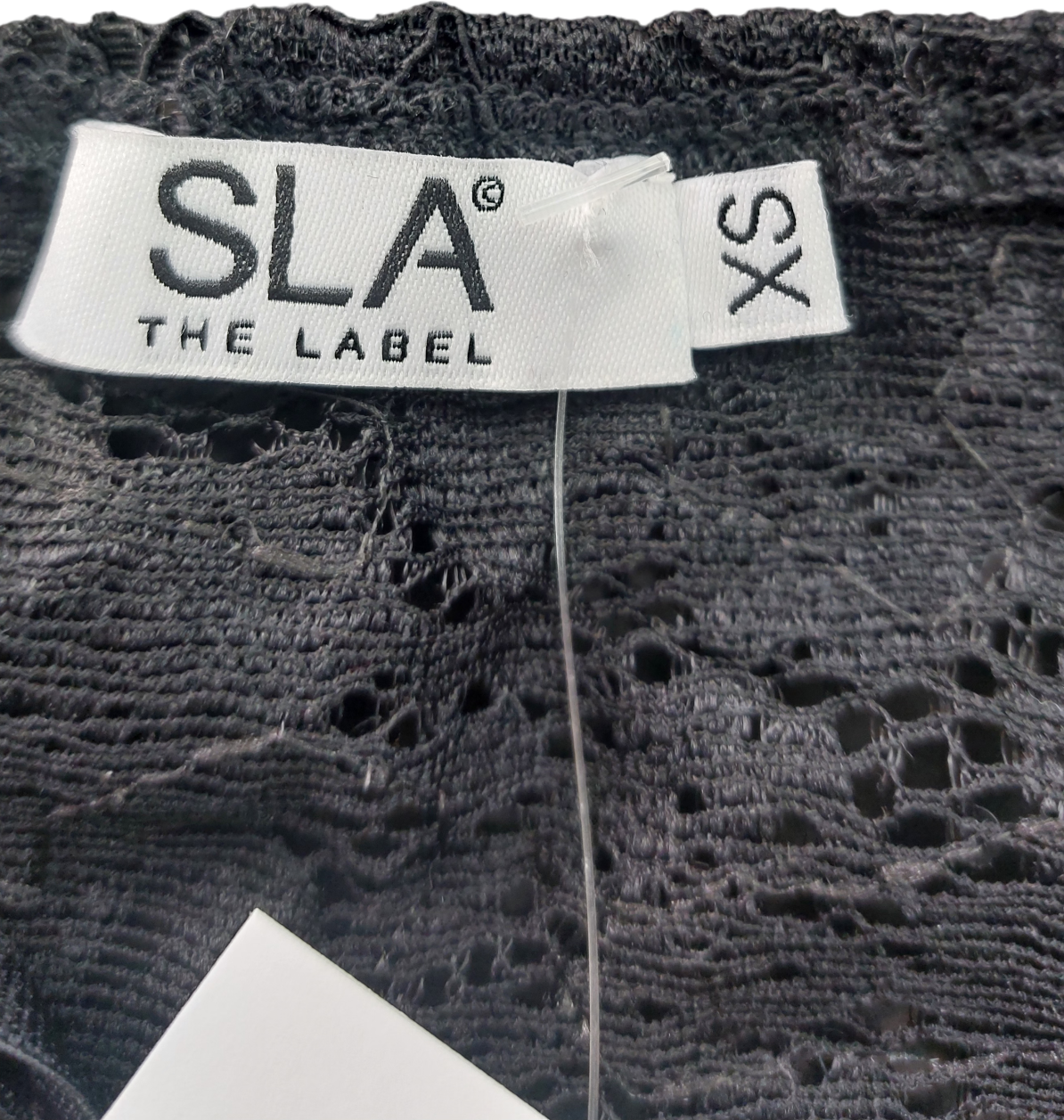 SLA the label Black Sequin Lace Dress UK XS