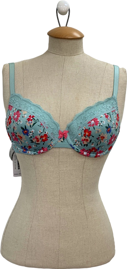 M&S Mint Floral Full Cup Bra With Lace Trim 34B