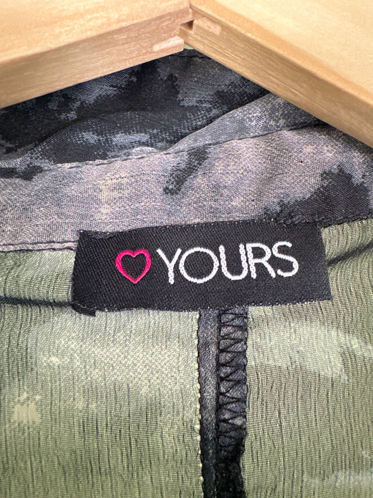 Yours Black Tie-Dye Button-Down Shirt Dress UK 26-28