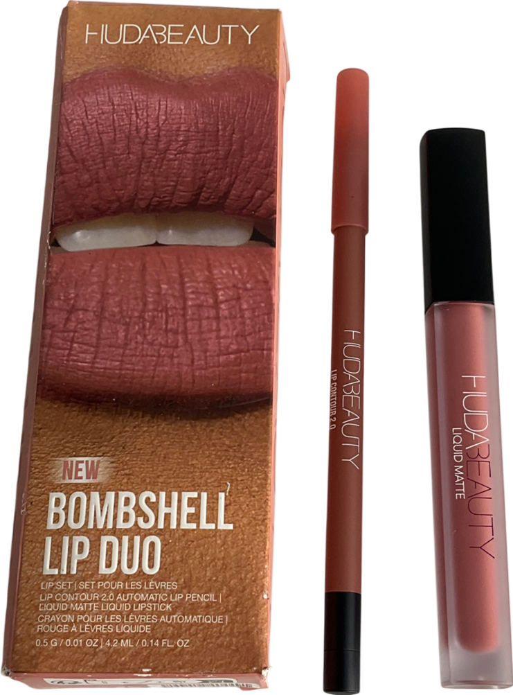 Huda Beauty Bombshell Lip Duo Bombshell Pinky Brown & Bombshell 4.2ml