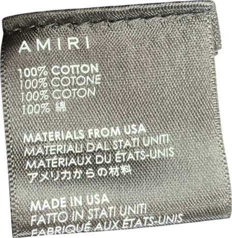 Amiri Black Logo Print Cotton Joggers UK XS