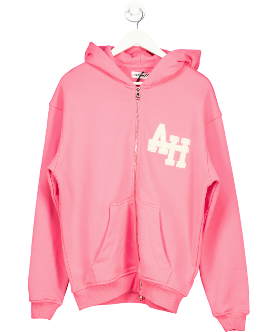 annie hood Pink Ah College Zip Up UK S