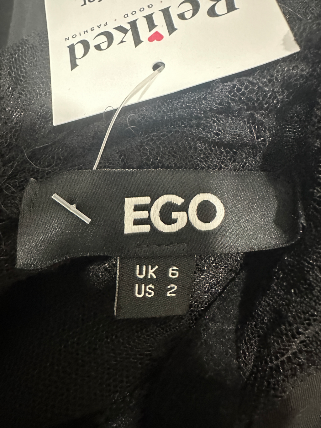 EGO Black Lace Jumpsuit UK 6