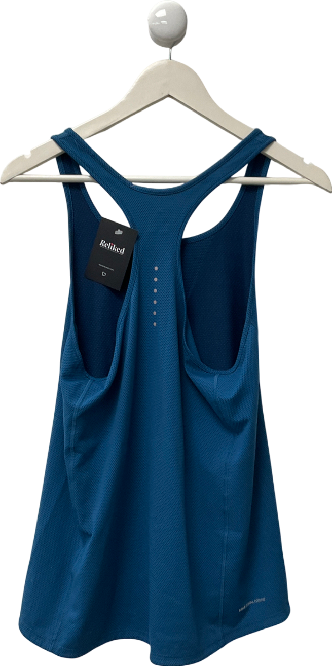 Nike Blue Dri Fit Running Vest UK M