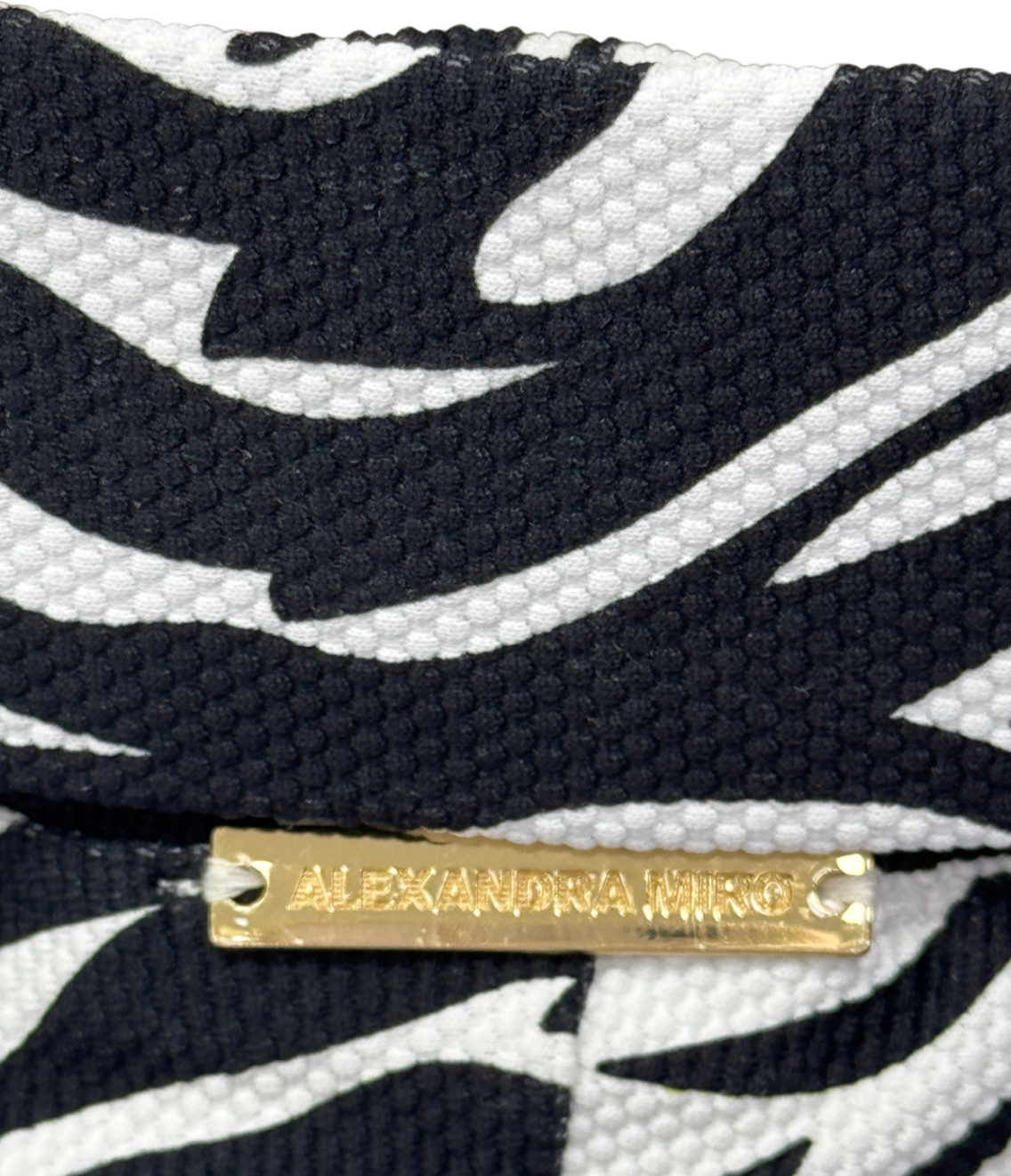 Alexandra Miro Black / White Zebra Print 2-piece High Waisted Bikini Set UK S/M