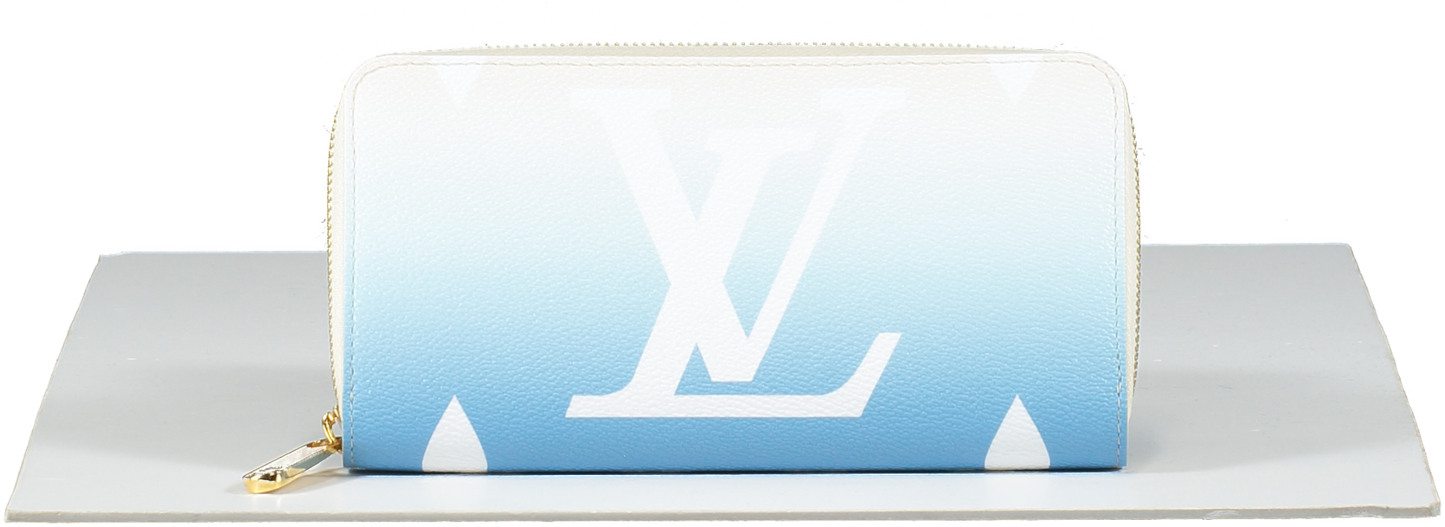 Louis Vuitton Ltd.Edition Blue Mist Brume Monogram By The Pool Zippy Wallet