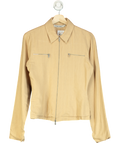 Oval Square Beige Rowan Zip Shirt UK S