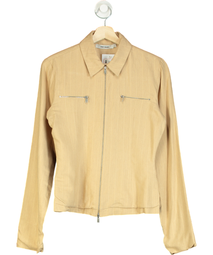 Oval Square Beige Rowan Zip Shirt UK S