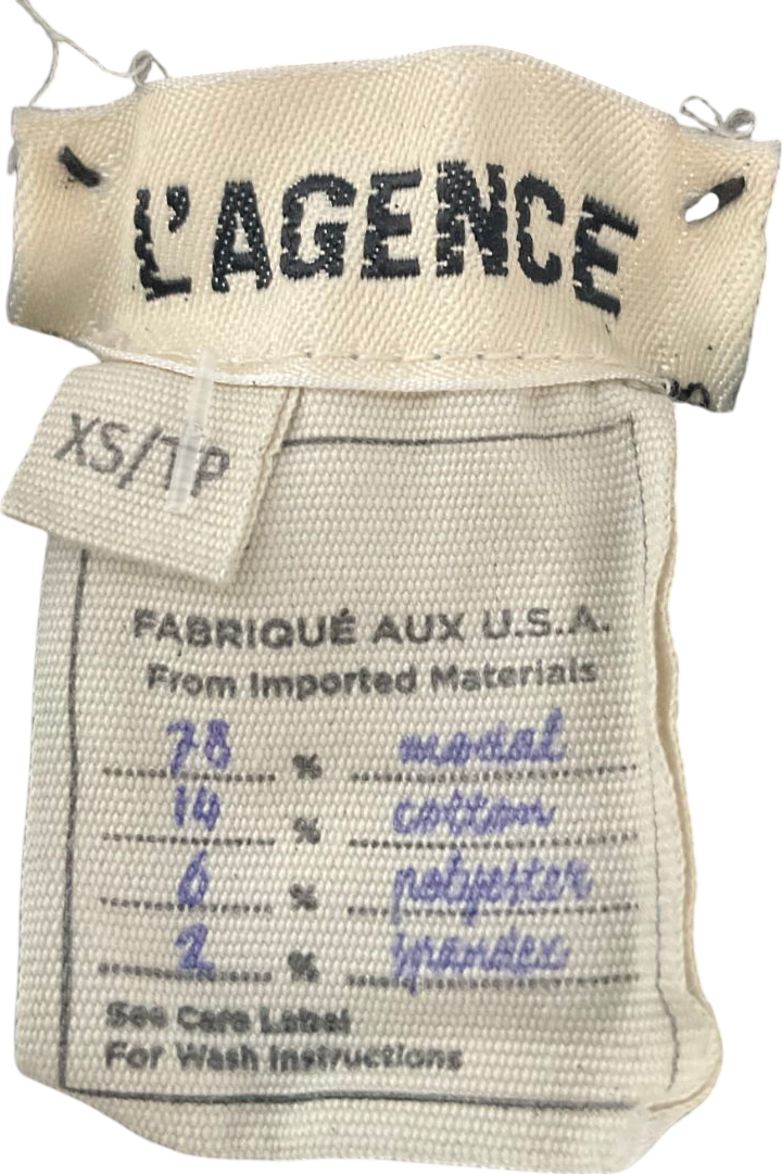 L'agence Black Coated Cropped Skinny Jean UK XS