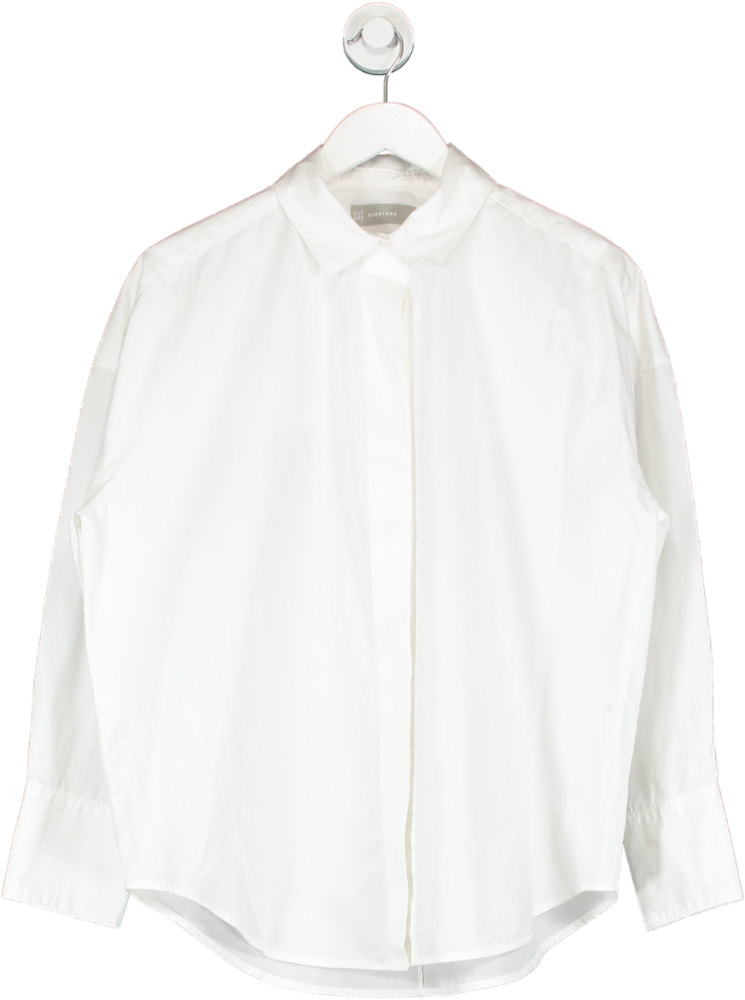 EVERLANE White The Oversized Poplin Shirt  Uk 8-10 UK 10
