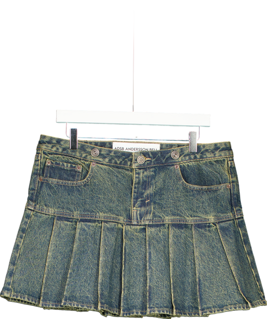 levis Blue Bell Pleated Skirt UK L