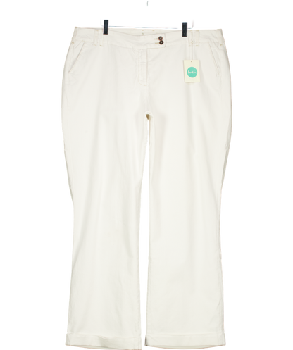 Boden White Double Button Straight Leg Jeans UK 20