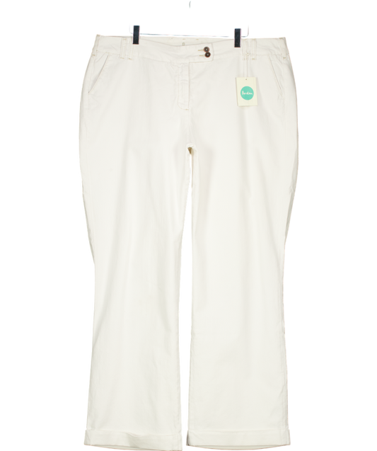 Boden White Double Button Straight Leg Jeans UK 20