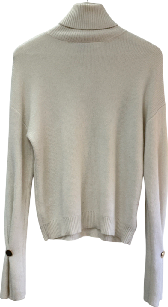 Karen Millen White High Neck Knitted Jumpers UK S