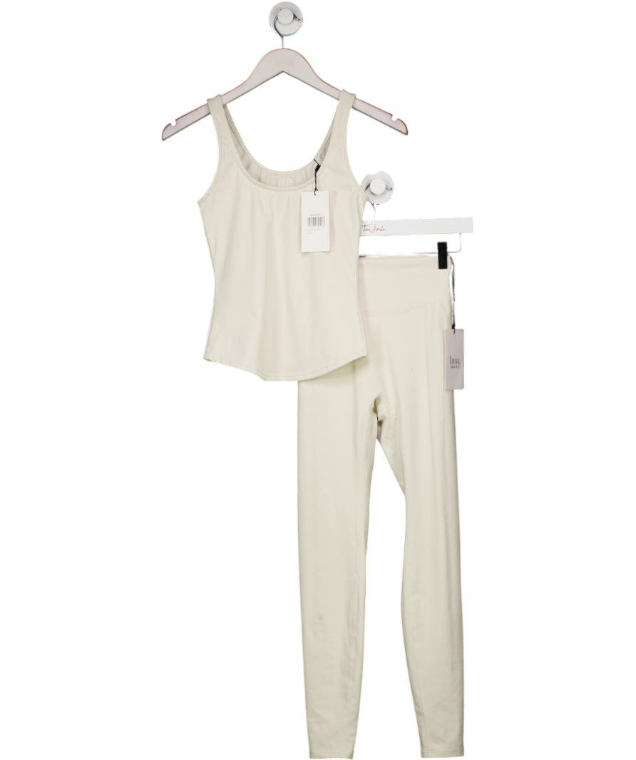 BOA Cream 2 -piece Activewear Sculpting Leggings And Vest Set UK XS