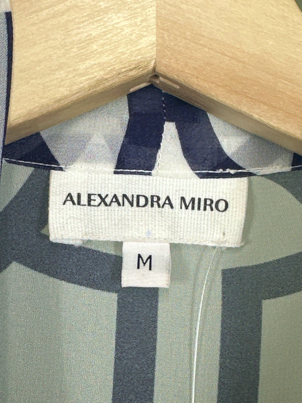 Alexandra Miro Navy GRETA GOWN - TILE PRINT UK M