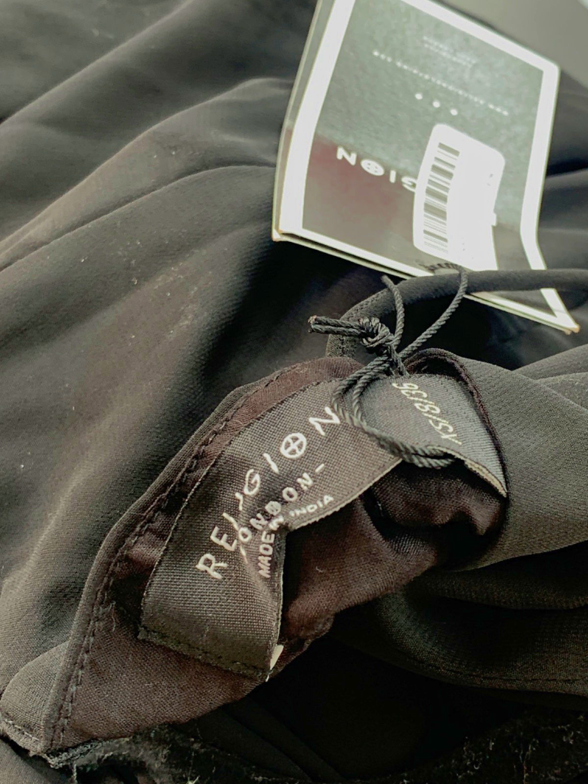 Religion Black Maxi Dress UK XS