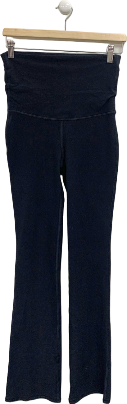 Alo Black Low-Rise Foldover Bootcut Legging UK XS