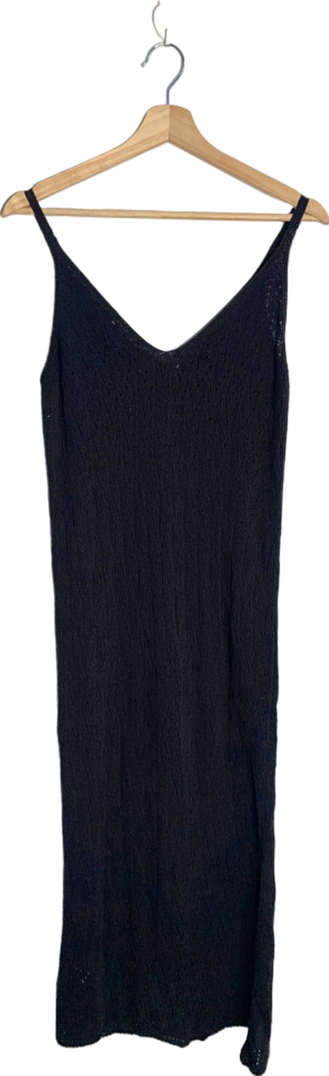 New Look Black Crochet Maxi Dress S