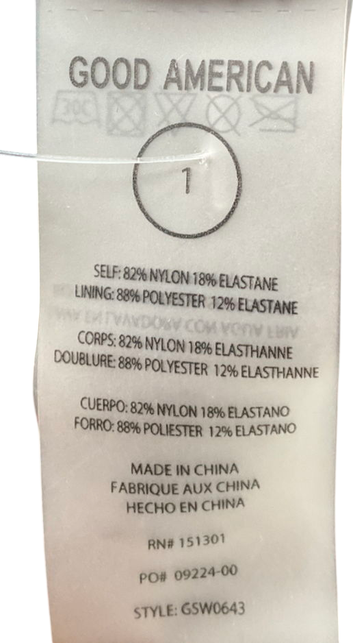 Good American Brown Leopard Print Cut Out Swimsuit UK 8