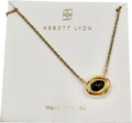 Abbott Lyon Black Onyx Molten Necklace (gold) One Size