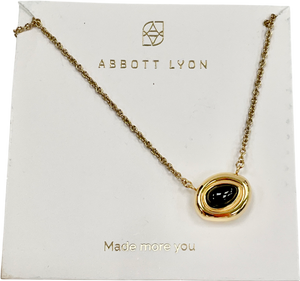Abbott Lyon Black Onyx Molten Necklace (gold) One Size