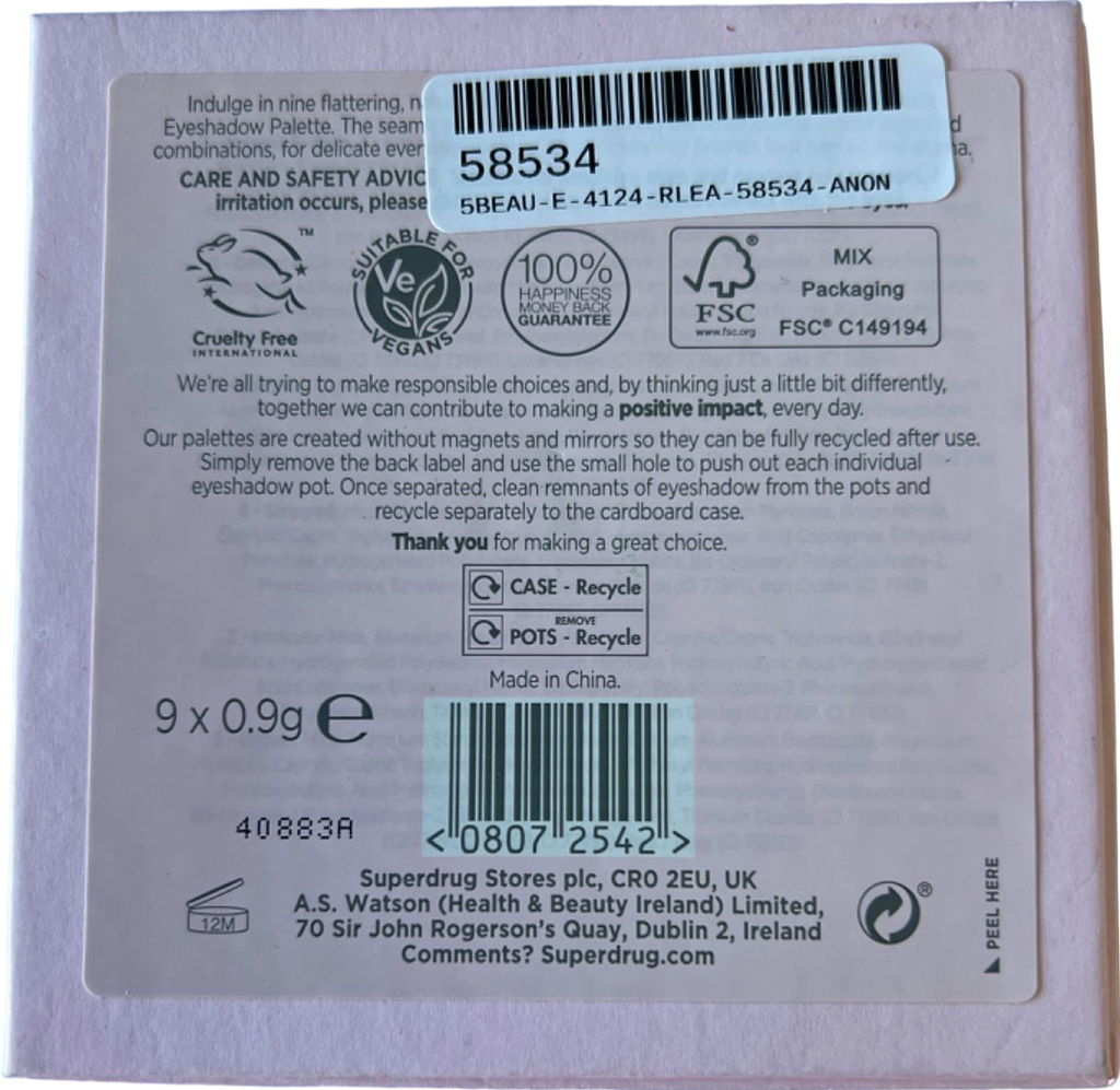 Studio London Colour Icon Eyeshadow Palette Stripped Back