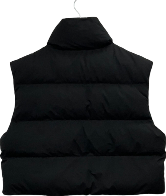 gymshark Black Cropped Midi Gilet UK S