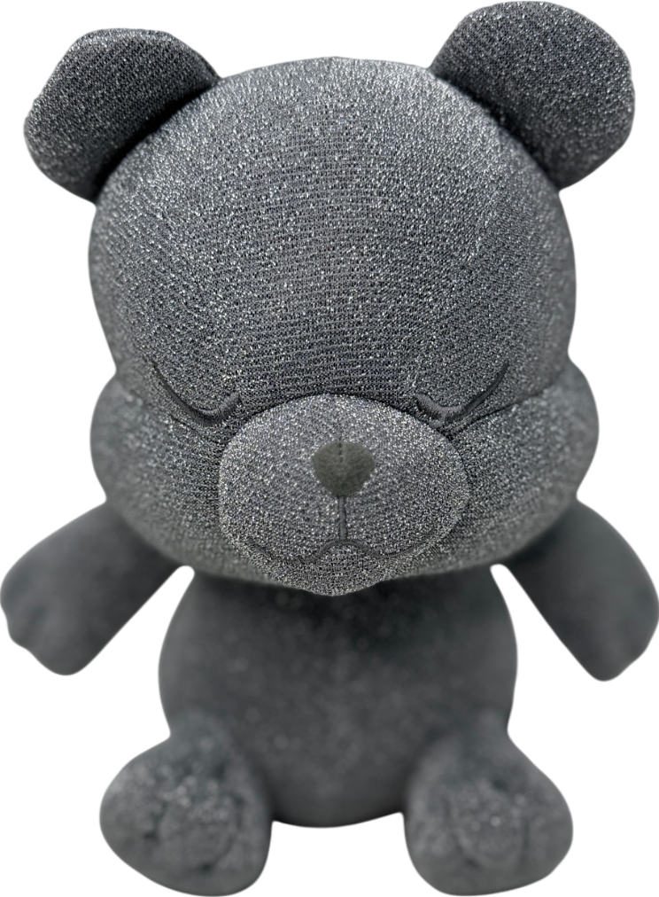 Linda Farrow Metallic Silver Lila Bear Plush Toy Collectable One Size