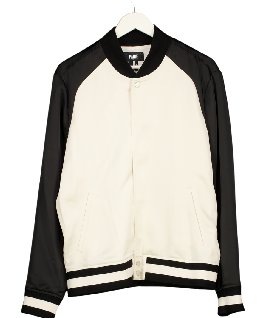 PAIGE Beige Bomber Jacket UK M