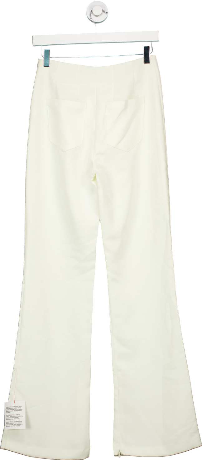 Topshop White Flared Trousers UK 8