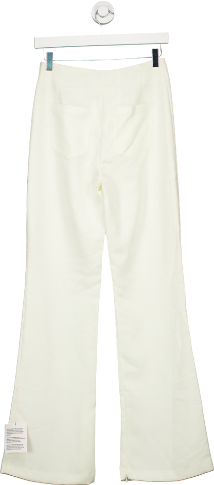 Topshop White Flared Trousers UK 8