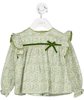 PEPA LONDON London Green Floral Blouse 3 Years