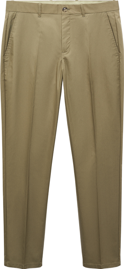 MANGO Green Slim Fit Lyocell Pants W34