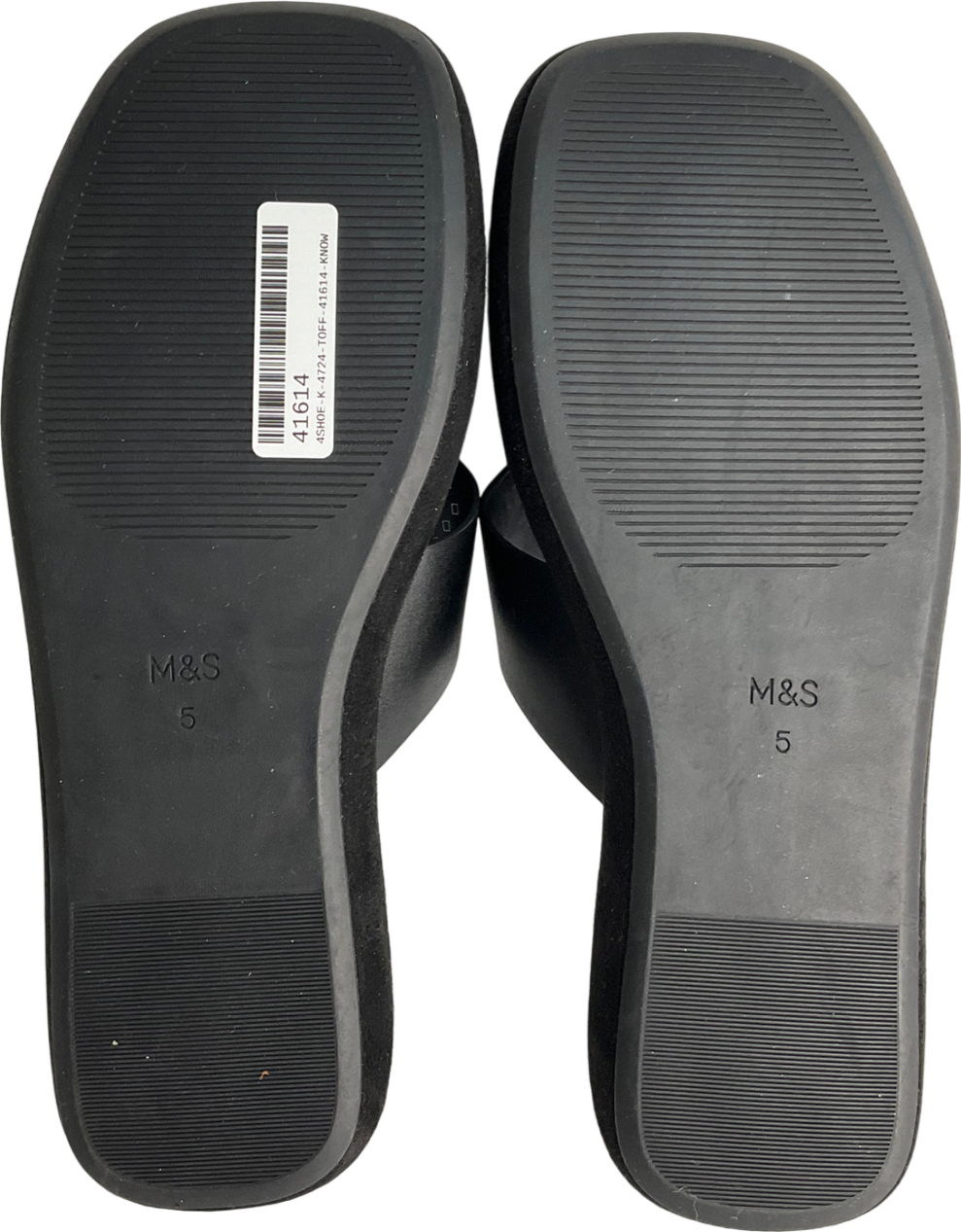 M&S Black Getaway Flatform Flip Flops UK 5 EU 38 👠