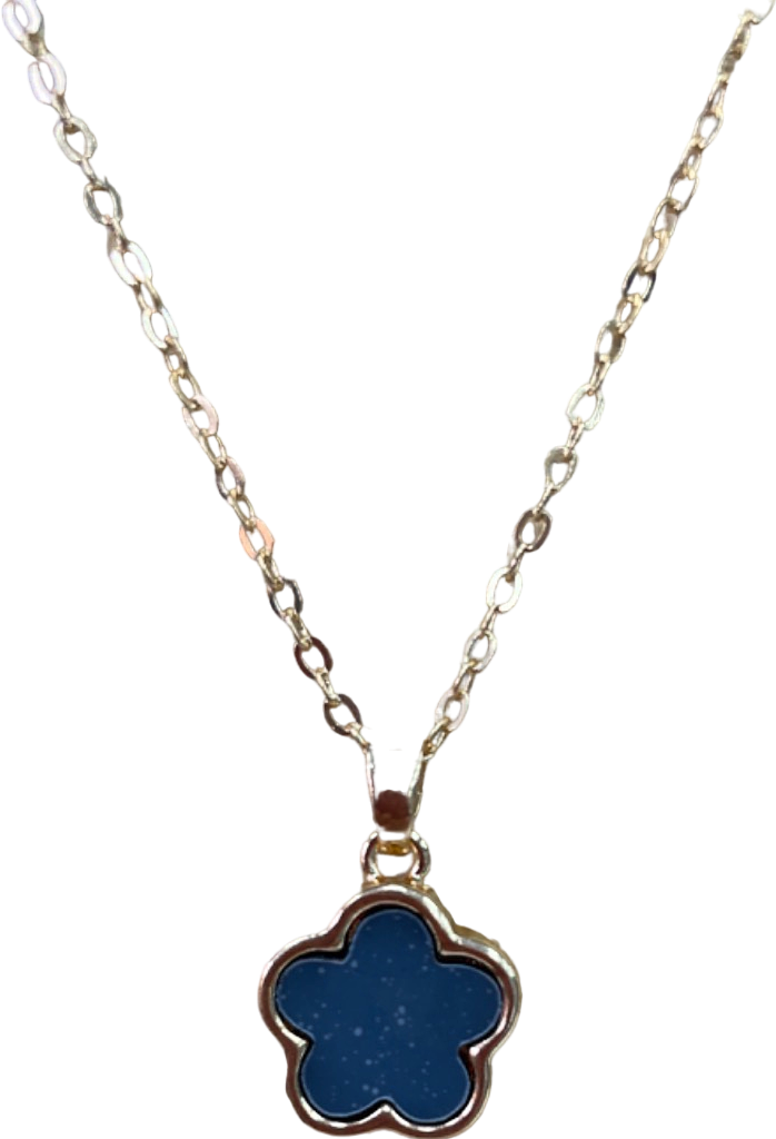 Gold / Grey Clover Pendant Necklace