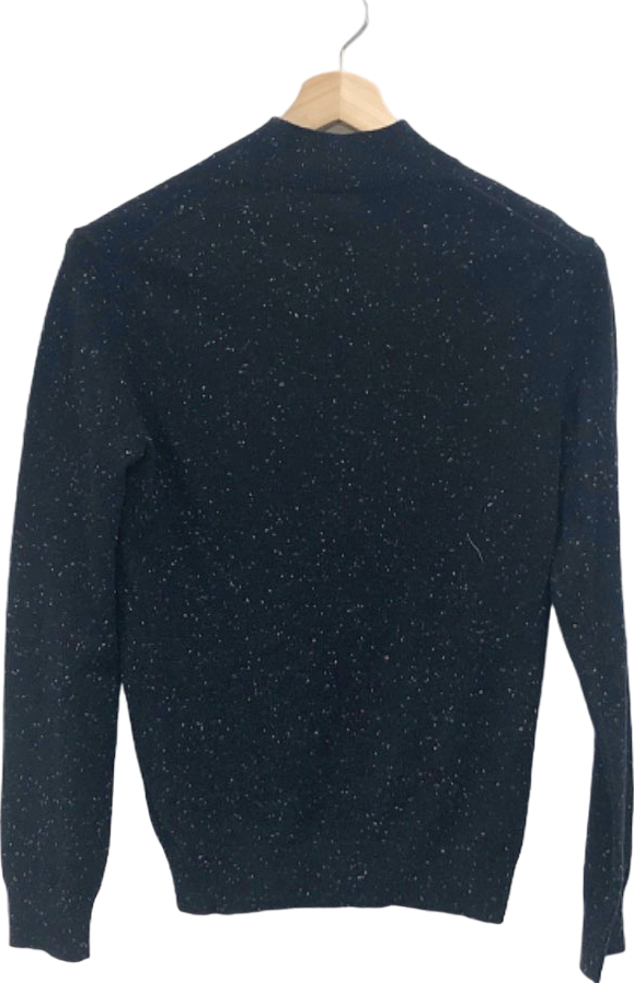 Club Monaco Black Speckled Cashmere Jumper UK XS