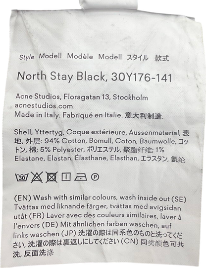 Acne Studios Black Stockholm Floragatan 13 Skinny Jean W32