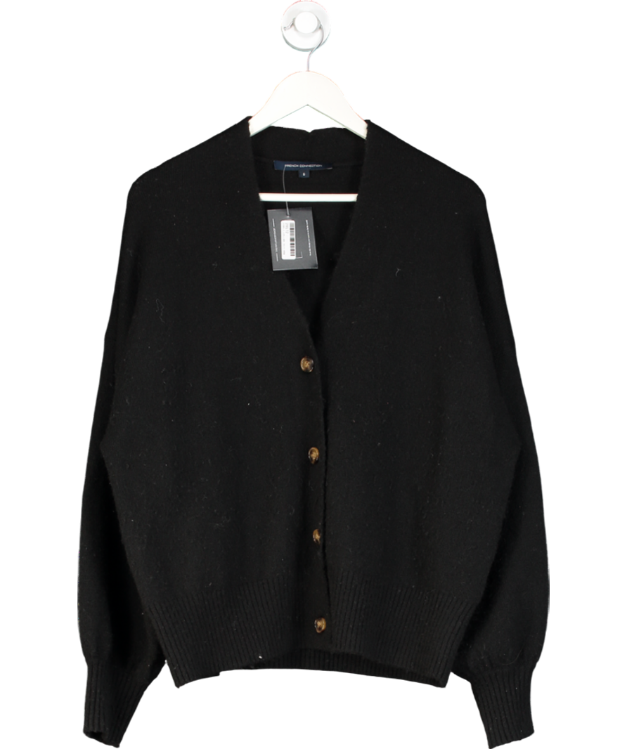French Connection Black V-neck Supersoft Cardigan UK S