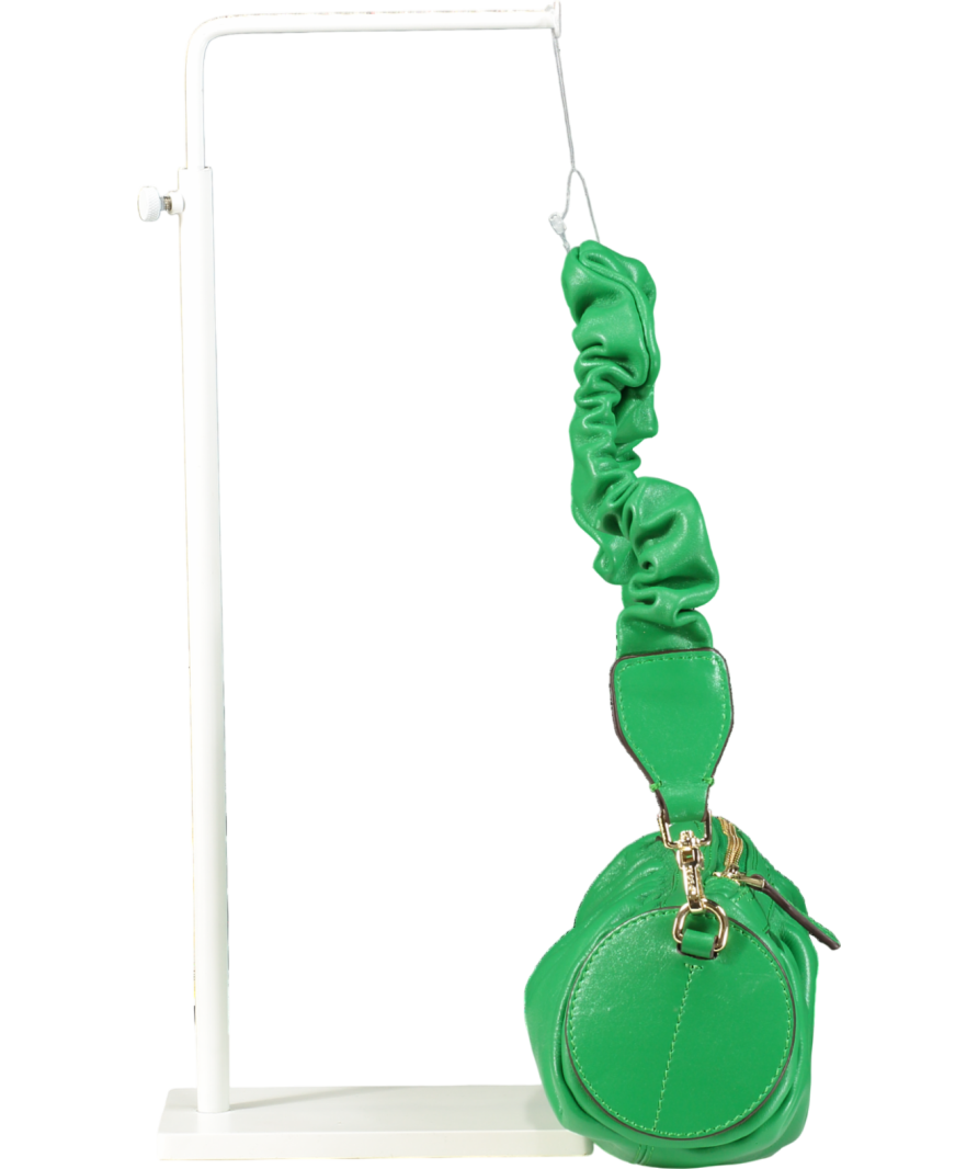 Green Manu Atelier Mini Cylinder Zip-up Shoulder Bag