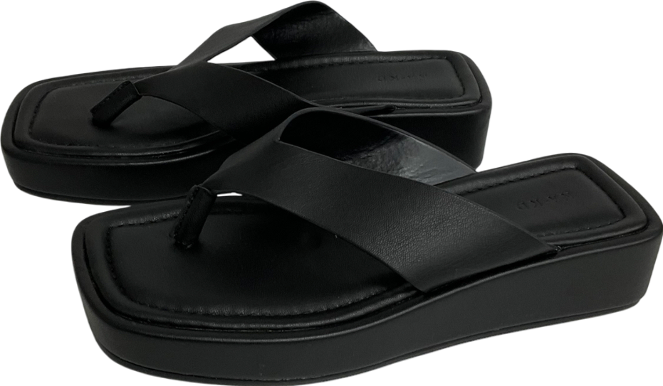 M&S Black Getaway Flatform Flip Flops UK 5 EU 38 👠