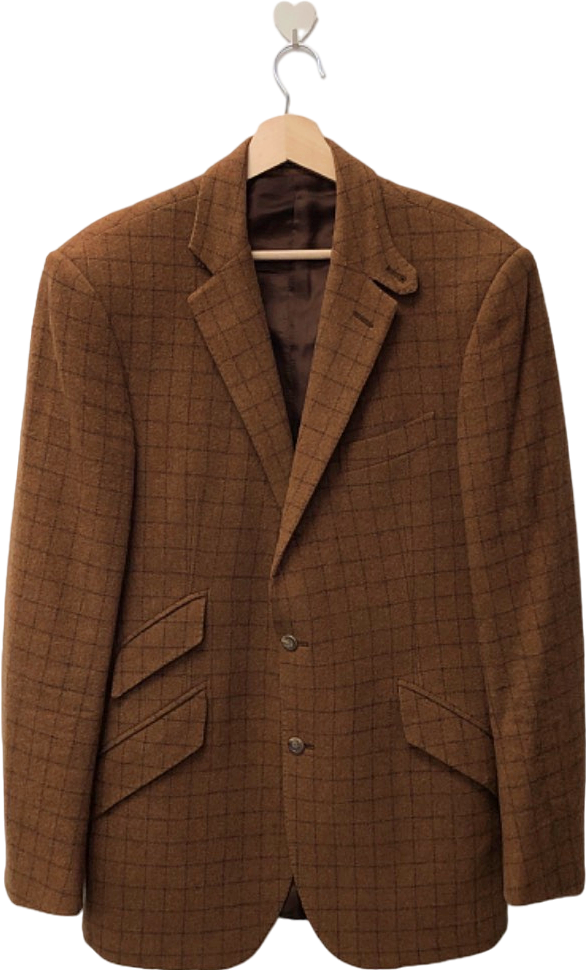 Polo Ralph Lauren Brown Checked Blazer Jacket UK 40L