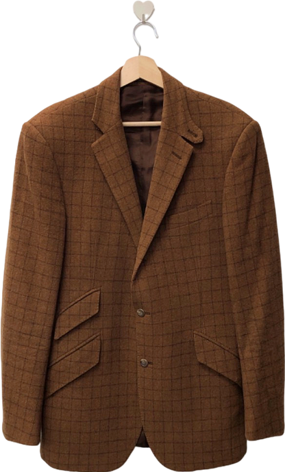 Polo Ralph Lauren Brown Checked Blazer Jacket UK 40L